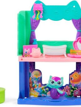 Spin Master Spielwelt Gabby’s Dollhouse: Der Film – Portal Raum Spa-tastisches Badezimmer, von Meerkätzchen, mit Katzenfigur