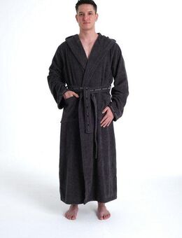 Bruno Banani Herrenbademantel »Danny« Normallänge & Überlänge, auch in extra lang, Hotelbademantel, Langform, Walkfrottee, Kapuze, Gürtel, mit Logostreifen, Herren Bademantel aus 100% Baumwolle, S-4XL