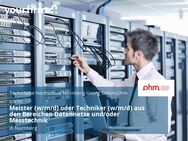 Meister (w/m/d) oder Techniker (w/m/d) aus den Bereichen Datennetze und/oder Messtechnik - Nürnberg