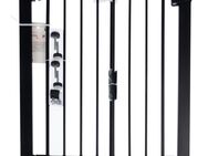 TIAKI Schwarzes Hundegitter mit 7 cm Verlängerung - Höhe 76 cm, Breite 75 bis 82 cm