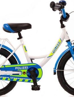 Bachtenkirch Kinderfahrrad Kinderfahrrad "POLIZEI" kristall-weiß/blau/neon, 1 Gang, ohne Schaltung