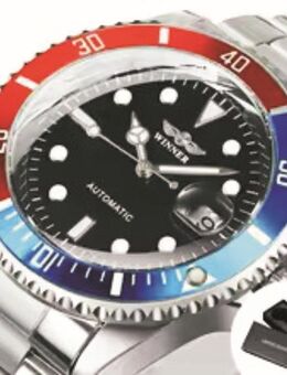 Herren-Automatikuhr,Edelstahl,Stahlband mit Faltschließe,Sichtboden. - Firrel