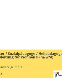 Sozialarbeiter / Sozialpädagoge / Heilpädagoge als Bereichsleitung für Wohnen II (gn) - Röhrmoos