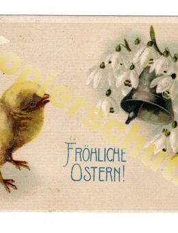 Alte Grußkarte „Fröhliche Ostern!“, gelaufen 1913 - Landsberg