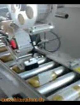 Wurst Dosen runde Produkte Etikettiermaschine mit Rollenband NEU - Eberbach