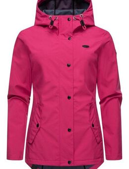 Ragwear Softshelljacke Margge Shell wasserdichte Damen Übergangsjacke mit großer Kapuze