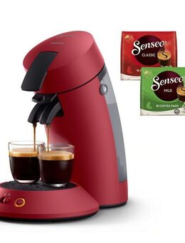 Philips Senseo Kaffeepadmaschine Original Plus CSA210/90, mit zwei Kaffee-Einstellungen, aus 28% rec. Plastik, inkl. Gratis-Zugabe (Wert 5 € UVP)