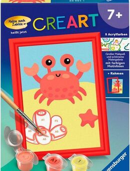 Ravensburger Malen nach Zahlen CreArt, Fröhliche Krabbe, Made in Europe