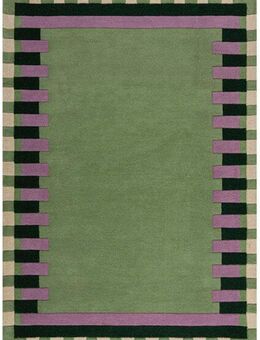 FLAIR RUGS Wollteppich Kai Wool Border, rechteckig, Höhe: 10 mm, Kai Wool Border Läufer Teppich