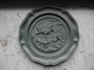 Jagd Steinböcke Teller Wandteller Relief 23 cm Deko Blei Zink ? Metall 4,- - Flensburg