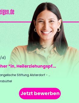 Erzieher *in, Heilerziehungspfleger *in oder vergleichbare Qualifikation (m/w/d) - Barsbüttel