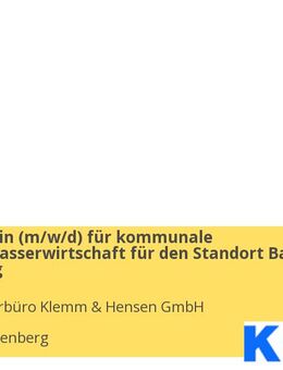 Ingenieur/-in (m/w/d) für kommunale Siedlungswasserwirtschaft für den Standort Bad Dürrenberg - Bad Dürrenberg