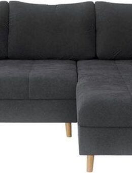 Home affaire Ecksofa CHARRE L-Form mit Ottomane, Maße B/T/H: 231/161/81 cm, feine Steppung, lose Rücken- und Zierkissen, auch in Cord und Bouclé