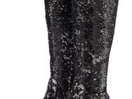 LASCANA Belle Affaire Paillettenverzierter Langschaftstiefel Stiefel Langer Stiefel, Stiefelette, Blockabsatz