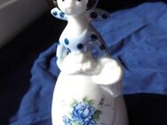 Porzellan Tischglocke 13,5 cm Glocke Blumenmädchen Deko weiß-blau 3,- - Flensburg