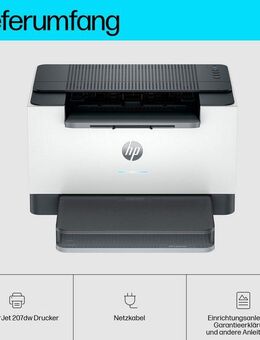 HP LaserJet M207dw Schwarz-Weiß Laserdrucker, (LAN (Ethernet), WLAN (Wi-Fi), Wi-Fi Direct, HP Instant Ink kompatibel)