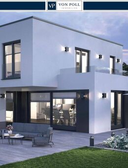 VON POLL - BAD HOMBURG: Projektierte, elegante Flachdach-Villa in malerischer Feldrandlage - Bad Homburg (Höhe)