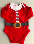 Nikolaus Mädchen Jungen Kinder Babyboy Babygirl Baby-Schlafanzug Weihnachten Body Rot Weiß Gr. 62 in 72459