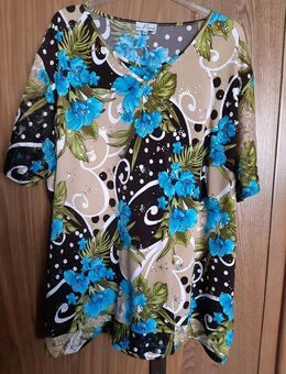 In Print T-Shirt Gr. XXL blaue Blüten - Frankfurt (Main) Zeilsheim