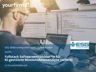 Fullstack Softwareentwickler*in für KI-gestützte Missionsdatenanalyse (w/m/d) - Fürstenfeldbruck