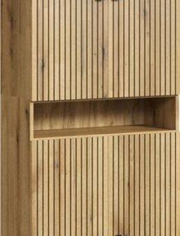 welltime Hochschrank Amrum (1-St) Badezimmerschrank mit und ohne Schublade - (B/T/H) 40-70/31/186 cm