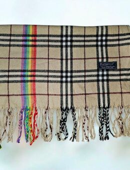 Sammlerstück 90er Original Burberrys Vintage Nova Check Schal mit Regenbogenstreifen - Langen (Hessen) Zentrum