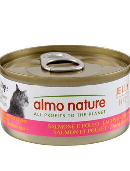 5 + 1 gratis! 6 x 70 g Almo Nature HFC - Lachs mit Huhn in Gelee