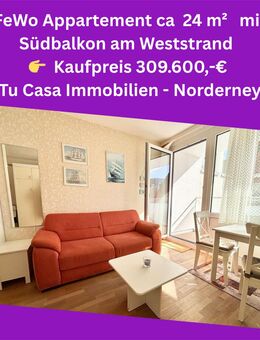 150 Meter zum Weststrand - kleines FeWo Appartement mit Südbalkon - Norderney