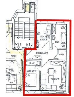 Objekt-Nr.: 10824 - vermietete 2-Zimmer-ETW im EG mit Wanne, Balkon und 2 Abstellräumen zentrumsnah in Plauen - Plauen