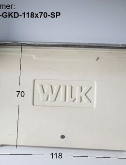 Wilk Wohnwagen Gaskastendeckel ca 118 x 70 gebraucht (zB 540 BJ92) ohne Schlüssel, Sonderpreis - Bugfrontdeckel / Bugklappe / Gasklappe / Flaschenkastendeckel / Flaschenkastenabdeckung - Schotten Zentrum