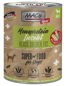 MAC's Monoprotein Insekten & Superfood 6 x 750 g - Schwarze Soldatenfliege (Hermetia illucens)