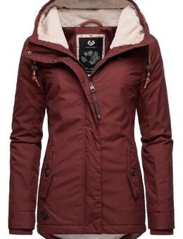 Ragwear Winterjacke Monade Damen Winterparka mit Kapuze und m. Fleece gefüttert