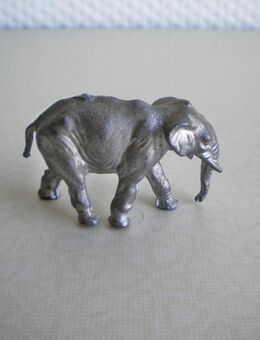 Zinn-Elefant,Miniatur,Alt,volles Material,ca. 70g,ca. 5 cm - Linnich