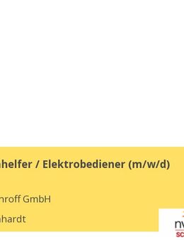 Elektrofachhelfer / Elektrobediener (m/w/d) - Straubenhardt