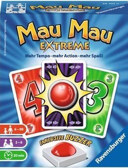 Ravensburger Spiel Mau Mau Extreme, Made in Europe
