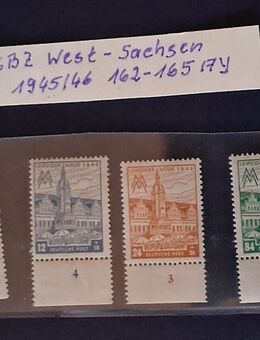 Sbz West Sachsen 1945/46 162 - 165 AY mit UR - Görlitz