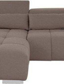 COTTA Ecksofa Orion L-Form, mit Kopfteilverstellung & 3 Nierenkissen
