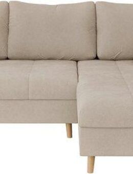 Home affaire Ecksofa CHARRE L-Form mit Ottomane, Maße B/T/H: 231/161/81 cm, feine Steppung, lose Rücken- und Zierkissen, auch in Cord und Bouclé