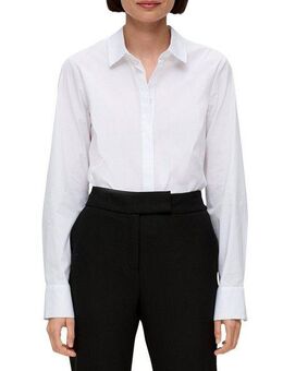 s.Oliver BLACK LABEL Klassische Bluse mit verdeckter Knopfleiste