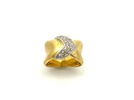 Vintage Damen Ring 18 kt Gold mit Diamanten - Leimen Zentrum