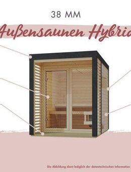 Karibu Saunahaus Anja 3, BxTxH: 276 x 276 x 231,5 cm, 38 mm, (Set)