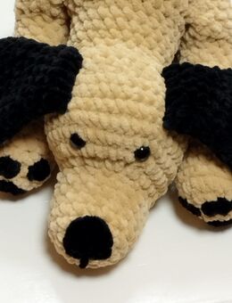 ❤️ Hund liegend gehäkelt Amigurumi Kinderspielzeug - Kerken