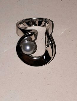 Pierre Lang Ring rhodiniert Perle grau Gr 8 - Frankfurt (Main) Zeilsheim
