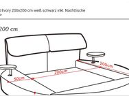 Kunstlederbett in schwarz weiß - Schemmerhofen