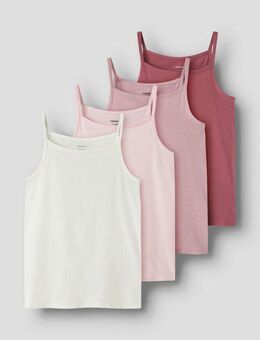 Name It Unterhemd NKFSTRAP TOP 4P BLACK WHITE SOLID NOOS (Packung, 4-St)