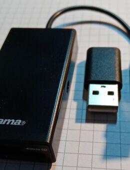 OTG Speicherkartenleser Dual, USB 2.0, hama 00054141, MicroSD & SD Laufwerke, 2x Stück USB Adapter 2.0 Typ A , Micro B & USB 3.0 Typ C - Fürth