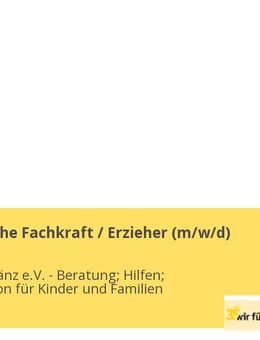 Pädagogische Fachkraft / Erzieher (m/w/d) - Köln