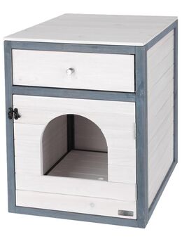 Kerbl Pet Katzenschrank Ida - weiß / grau