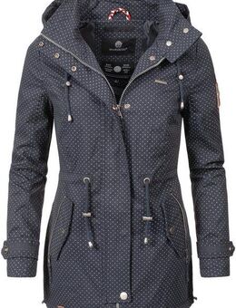 Marikoo Outdoorjacke Nyokoo modische Baumwoll Übergangsjacke mit großer Kapuze