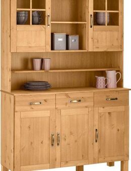 Home affaire Küchenbuffet Alby Breite 125 cm, 2 Glastüren, 2 Schubladen